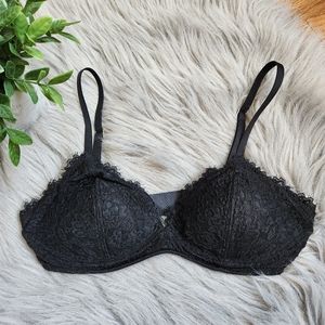 Aerie Lace Wireless Demi Cup Push Up Bra